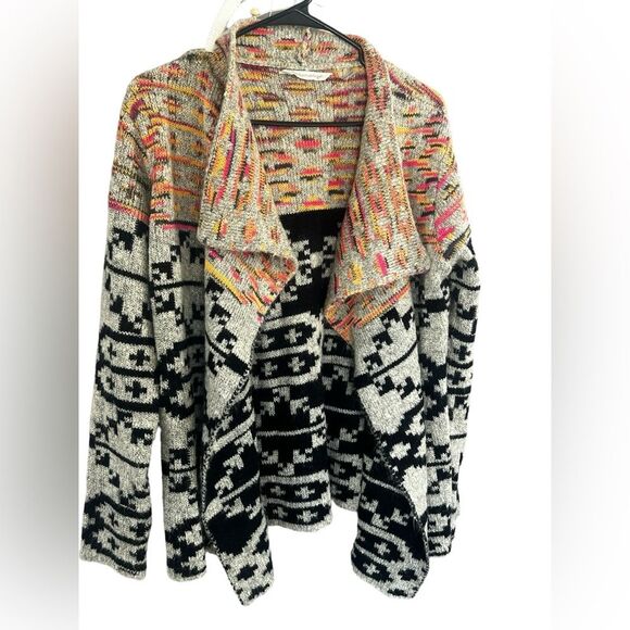 Soft Surroundings Calais Aztec Ultra Soft Open Cardigan Mix Media Pink Sz Small - Picture 3 of 5